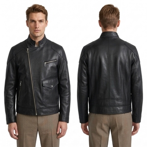 Custom Plum PU <b>Leather</b> <b>Blazer</b> for Men with Notched Lapel and Smart Casual Tailoring Contemporary Mens Outerwear - Product Image 2