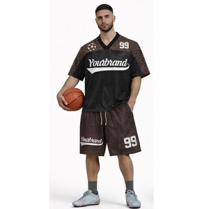 Conjunto de Camiseta y Pantalones Cortos de Fútbol Americano de Alta Calidad, Uniforme Deportivo Transpirable, Ropa de Equipo Personalizada para Entrenamientos y Partidos - Product Image 2