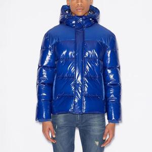Premium Duck Down Glossy Puffer Jacket Waterproof Winter Glossy Puffer Jacket Stand Collar Full Zip Lightweight <b>Bubble</b> <b>Coat</b> - Product Image 3