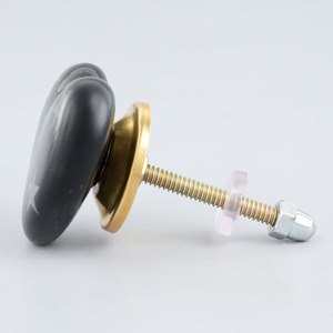 Boutons en céramique faits à la main en gros, poignées de porte et tirants de tiroir en forme de cœur et d'étoile noirs, quincaillerie en vrac pour fabricants - Product Image 5