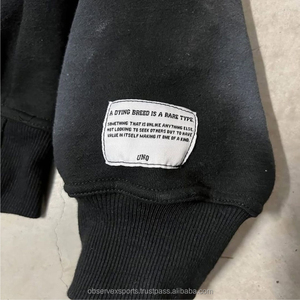 Sudaderas con capucha con LOGOTIPO personalizado de 480gsm desgastadas/parche bordado DTG serigrafía lavado ácido/chándal desteñido por el sol dividido acampanado - Product Image 5