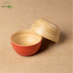 Tazón de Bambú Hecho a Mano, Moderno, Personalizado, Minimalista, Desechable, con Acabado Natural y Color Mate, Ecológico - Product Image 1