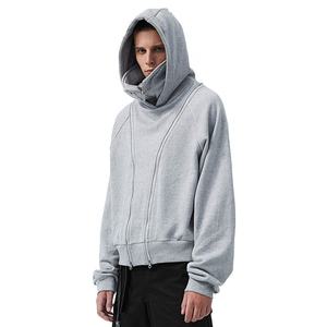 <b>Y2K</b> <b>Streetwear</b> Fashion Oversized Hooded Stylish Zipper Hoodies for Men Custom Logo Winter Hip Hop Symmetrical Unisex Sweatshirts - Product Image 4