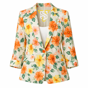 Vestido Casual de Verano para Mujer con Estampado Floral, Manga Tres Cuartos, Corte Holgado, Transpirable, Duradero y de Secado Rápido, Ajuste Regular - Product Image 1