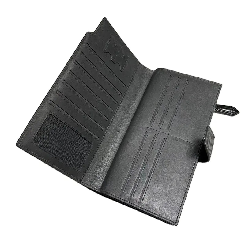 Wholesale Long Wallet Bifold Wallet Crocodile Leather Wallet Black from Genuine Crocodile Leather Made In Vietnam
