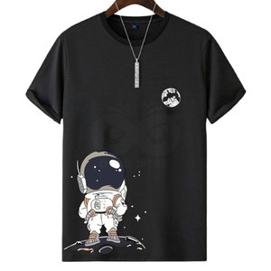 Camiseta de nuevo estilo con logo personalizado impreso para hombre, 100% algodón, ligera, de corte holgado, tela suave, camiseta gráfica hecha en Pakistán. - Product Image 1