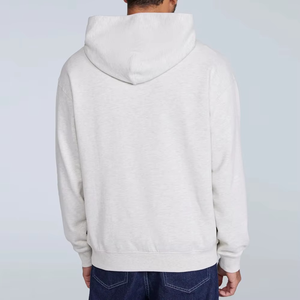 Sudadera con Capucha Blanca Lisa para Hombre, Corte Regular, 100% Algodón Felpa, Ecológica, Informal, con Bolsillo Delantero, para Otoño - Product Image 2