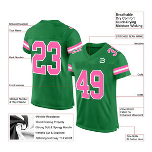 Camiseta de fútbol americano personalizada para equipo, 100% poliéster, para hombre - Product Image 2