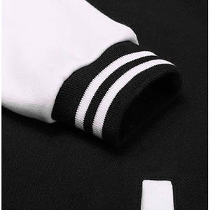 Veste universitaire en chenille pour homme, mélange polyester et laine, lettres brodées, appliqué, style classique, boutons pression, style baseball. - Product Image 2