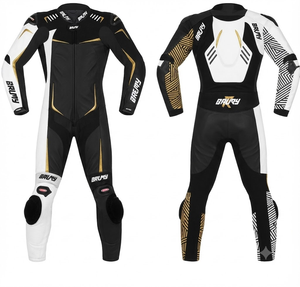 Traje de Carreras Personalizado para Hombre en Cuero Vacuno/Canguro, Mono de Una Pieza con Armadura de Nivel 2 CE, Hecho a Medida, Protección OEM - Product Image 1