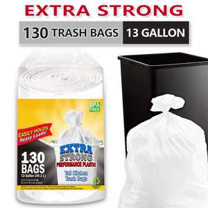 Bolsas de Basura Desechables de Plástico Resistente, Expandibles, de 13 Galones, Súper Resistentes a Fugas, Conservan el Olor, 130 Bolsas para el Hogar - Product Image 2