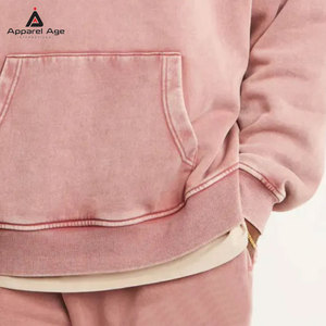 เสื้อฮู้ดดี้สีพื้นแบบย้อมสีเอซิดวอช สำหรับฤดูหนาว ผลิตจากผ้าฝ้าย 100% เป็นมิตรต่อสิ่งแวดล้อม ทนทาน แฟชั่นเสื้อผ้า ผลิตในประเทศปากีสถาน - Product Image 6