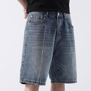Pantalones Cortos de Mezclilla OEM Estilo Vintage con Lavado Ácido, Ajuste Holgado, de Algodón, para Streetwear, Personalizables al por Mayor - Product Image 2