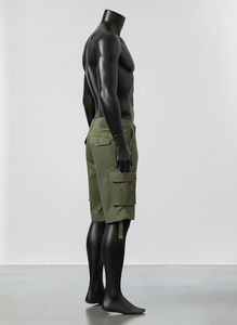 กางเกงขาสั้นคาร์โก้ผู้ชายสำหรับฤดูร้อน กางเกงขาสั้นคาร์โก้ลำลองสไตล์ไฮสตรีทเหนือเข่า ผ้าฝ้าย กางเกงขาสั้นซาฟารีสำหรับผู้ชาย - Product Image 2