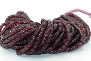 AAA Mozambique Garnet Smooth Tyre Shape <b>Stone</b> <b>Beads</b> 6-7mm 16 Inches Heishi <b>Beads</b> and Cut <b>Beads</b> For Jewelry Making - Product Image 6