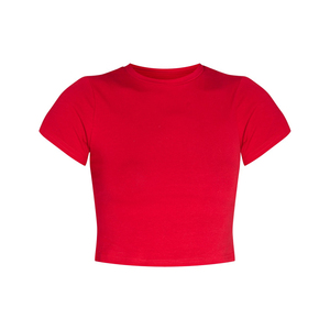 T-shirts courts personnalisés respirants pour femmes – Vente chaude – T-shirts courts unis en coton pour la gym – Collection 2027 - Product Image 3