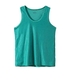 Custom Designs Breathable Eco-Friendly <b>Mens</b> Tank Tops <b>Singlet</b> Polyester Fiber Quick Drying Professional Design - Product Image 5