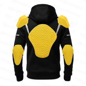 Custom Logo Protective Riding Jacket CE Approved Armor Fully Kevlar Lining Hoodie Aramid Lined Reflective Hoodie Motorbike - Product Image 5