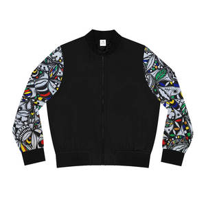 Chaqueta Bomber Orisun VI para Mujer, Corte Regular, Cuello Alto, Cierre con Cremallera de Cobre, Forro Negro, 100% Poliéster (AOP) - Product Image 1