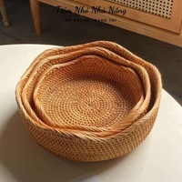 Panier de rangement en rotin tressé à la main de qualité export du Vietnam pour fruits, rangement de cuisine, organisation de salon et décoration de table