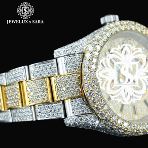 Top Selling Fully Iced Out Mossinate Moissanite Diamond Watch for Birthday and Anniversary Mechanical ETA Stainless Steel Unisex - Product Image 1