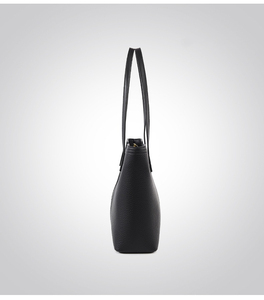 Black PU Leather <b>Tote</b> <b>Bag</b> Solid Color Open Closure Minimalist Style Daily Use Custom Logo Brown PU leather <b>tote</b> <b>bag</b> Waterproof - Product Image 3
