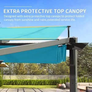 Pergola da Giardino in Alluminio 11 X 16 FT, Resistente alle Intemperie, con Tettoia Retrattile per Patio, Griglia, Gazebo, Prodotto per Vivere All'Aperto - Product Image 3