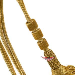 Cordón pectoral con borlas para vestimenta clerical, borlas de hilo metálico, hilo metálico dorado para obispo - Product Image 2