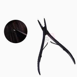 Pince professionnelle pour extensions capillaires, outil d'ouverture et de fermeture de micro-anneaux et kit d'enfilage de boucles avec étui de rangement - Product Image 3