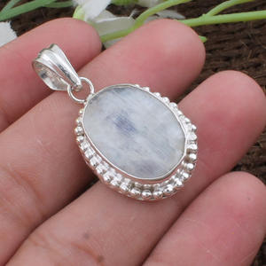 Colgante Arcoíris Natural al por Mayor, Plata de Ley 925, Gema Rosa, Amuleto de Corazón, Fabricante de Joyería, Precio al por Mayor, Directo de Fábrica - Product Image 4