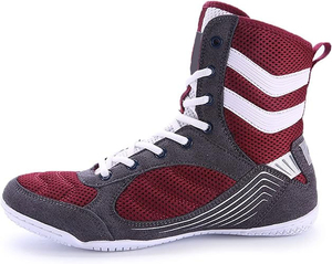 Zapatos de Lucha Libre y Levantamiento de Pesas para Entrenamiento en Interiores con Logotipo Personalizado, Antideslizantes, Transpirables, Parte Superior de Cuero Genuino, Suela de PU, para Verano - Product Image 2