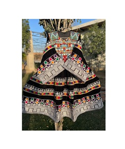 Robes Kuchi afghanes Robe kuchi vintage ethnique tribale, robes de fête Kuchi afghanes/pakistanaises à couleurs vives - Product Image 2