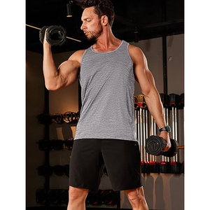 Custom Polyester/Cotton Sleeveless <b>White</b> Stringer Men <b>Tank</b> <b>Top</b> Summer Casual Breathable Quick Dry for Gym Wholesale Factory - Product Image 4