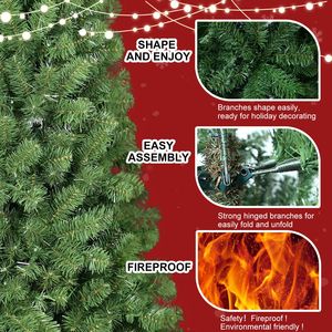 Albero di Natale Artificiale Verde in PVC da 19 Piedi, Facile da Montare, 1910 Punte Articolate, Filo di Memoria da 9 Piedi, Decorazione Natalizia per Interni - Product Image 6