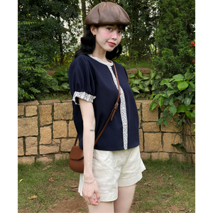 Camiseta de Negocios de Moda para Mujer, Ajustada, de Mezcla de Algodón, con Detalle de Botones, ODM OEM, Suministro de Vietnam, Verano, Sin Borlas, Muestra Gratuita - Product Image 4