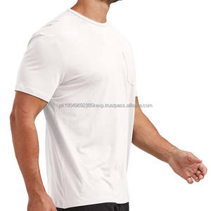 White Color <b>Men's</b> Clothing <b>T</b> <b>Shirts</b> With <b>Pocket</b> Crewneck Short Sleeve Regular Fit Summer Casual Style Cotton <b>Men</b> <b>T</b> <b>Shirts</b> - Product Image 2