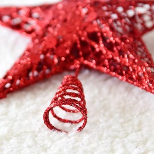 Sophisticated Christmas glittery <b>star</b> ornaments with premium metallic textures suitable for luxury seasonal <b>decor</b> - Product Image 6