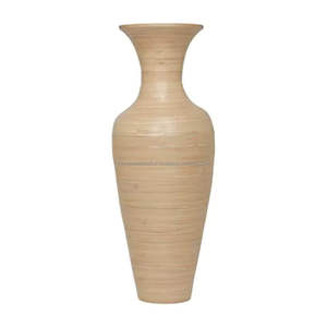 Fournisseur de vase durable en bambou filé à la main léger prêt à offrir des cadeaux décoratifs écologiques du Vietnam - Product Image 3