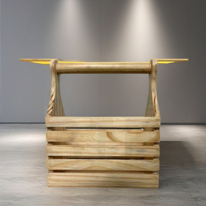 ที่วางช้อนส้อมมีดไม้สไตล์เรียบง่ายสำหรับวางบนเคาน์เตอร์ครัว จัดระเบียบช้อน ส้อม มีด ใช้เก็บของบนโต๊ะอาหาร ทำด้วยมือ ทนทาน - Product Image 2