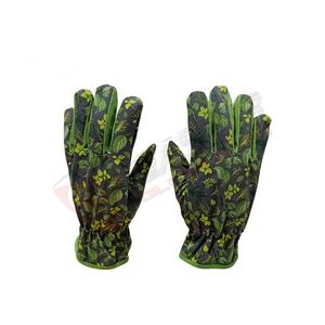 Guantes de trabajo de jardín de poliéster con estampado de flores para mujer, guantes de jardinería cómodos de nitrilo a prueba de espinas con diseño de lona transpirable - Product Image 6
