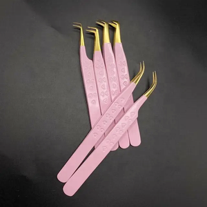 Pinces à cils professionnelles en gros, pointues, en fibre, volume 45, 90 degrés, haute qualité, acier inoxydable, poignée confortable, faux cils - Product Image 6