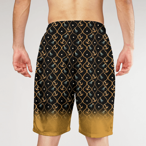 Shorts de Baño para Hombre, Camuflaje Rojo y Negro, Secado Rápido, con Cordón Ajustable, Casuales, Cortos - Product Image 4