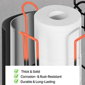 Tissue <b>Roll</b> Storage <b>Rack</b> for Bathroom/Washroom Premium Paper Holder - Product Image 6