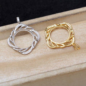 Ensemble d'accessoires en argent S925 pour la création de bijoux, perles de 14,5 à 14,7 mm, pendentif vide Mabuto, boucles d'oreilles, anneaux, apprêts pour bijoux 6120 - Product Image 3