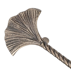 Manija de Puerta Premium con Diseño de Hoja de Ginkgo en Latón Antiguo |   Herrajes Artísticos para Gabinetes, para Interiores Modernos y Clásicos - Product Image 2