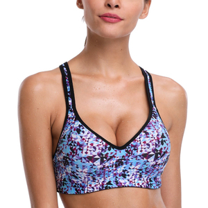 RIZNA ENTERPRISES Premium Women's Workout Yoga <b>Bra</b> Gym Blouse Breathable Plus Size High Support Spandex/Nylon Removable Padded - Product Image 5