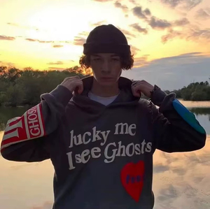 เสื้อฮู้ดพิมพ์ลายฮิปฮอปคุณภาพสูงแบบกำหนดเองสำหรับผู้ชาย พิมพ์ลายโลโก้ ทรงโอเวอร์ไซส์ พิมพ์ลายพัฟ - Product Image 6