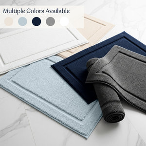 Tapis de bain réversible en coton biologique, style classique moderne personnalisé, ultra-épais et super absorbant, lavable, séchage rapide - Product Image 3