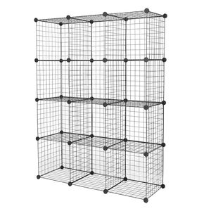 Organizzatore Modulare in Metallo a 12 Cubi, Scaffali Multifunzione in Rete Metallica, Unità di Stoccaggio Origami - Product Image 3