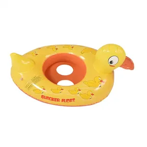 Flotador de piscina inflable de pato de PVC amarillo PRO verificado con logotipo de asiento de seguridad anillo de natación impreso para niños anillos de natación para niños - Product Image 3
